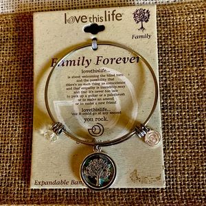 Love This Life FamilyForever Expandable Bangle Bracelet